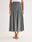 Ella J Elastic Waist Skirt, Sage product photo