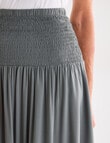 Ella J Elastic Waist Skirt, Sage product photo View 04 S