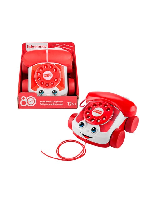 Fisher Price Mattel 80th Anniversary Red Chatter Telephone product photo