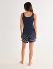 Whistle Sleep Daisy Tank & Short PJ Set, Navy, 8-18 product photo View 02 S