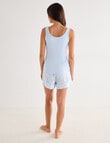 Whistle Sleep Leaf Tank & Short PJ Set, Pale Blue, 8-18 product photo View 02 S