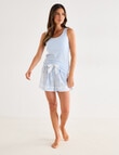 Whistle Sleep Leaf Tank & Short PJ Set, Pale Blue, 8-18 product photo View 03 S