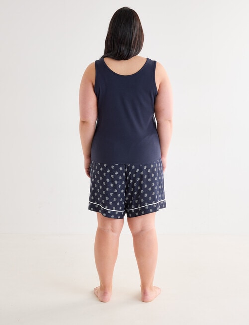 Studio Curve Sleep Daisy Tank & Short PJ Set, Navy product photo View 02 L