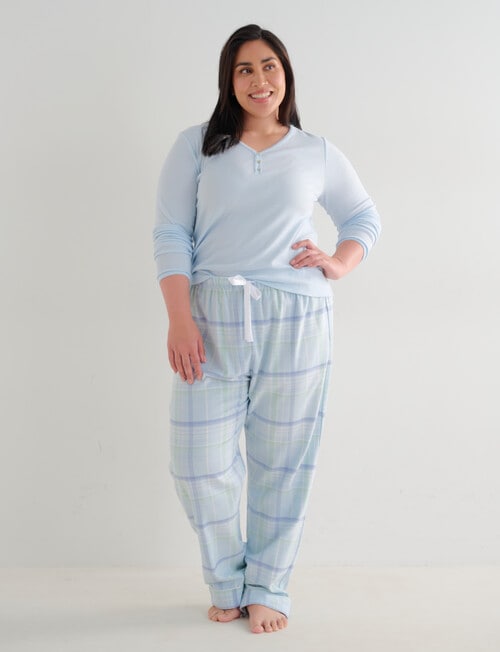 Studio Curve Sleep Flannel Pant, Blue Check product photo