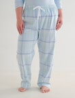 Studio Curve Sleep Flannel Pant, Blue Check product photo View 03 S