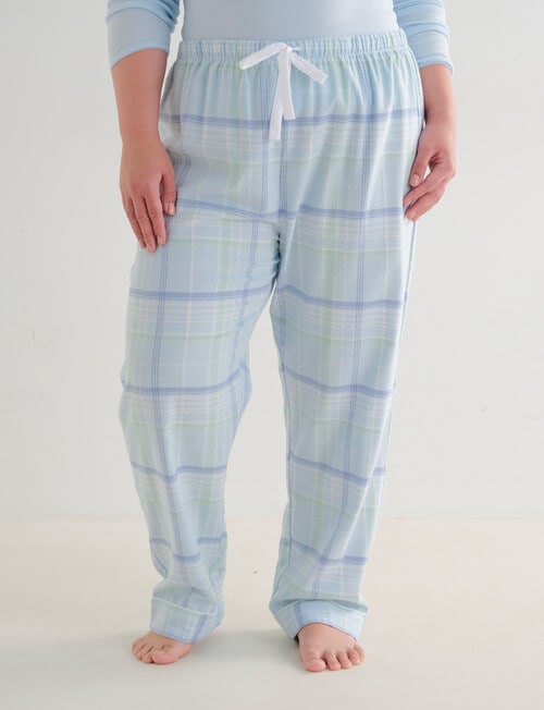 Studio Curve Sleep Flannel Pant, Blue Check product photo View 03 L