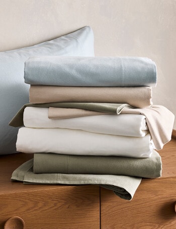 Haven Flannelette Plain Sheet Set Range product photo