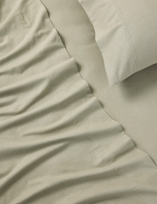 Haven Flannelette Plain Sheet Set Range product photo