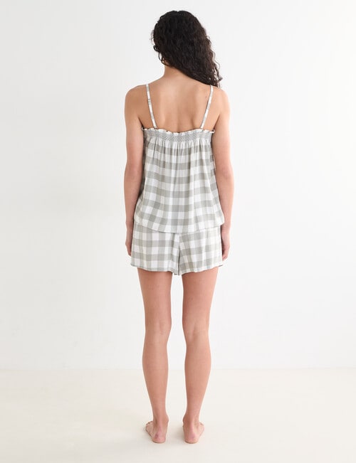 Zest Sleep Gingham PJ Set, Sage product photo View 02 L