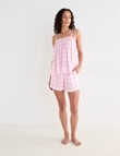 Zest Sleep Gingham PJ Set, Pink product photo View 03 S