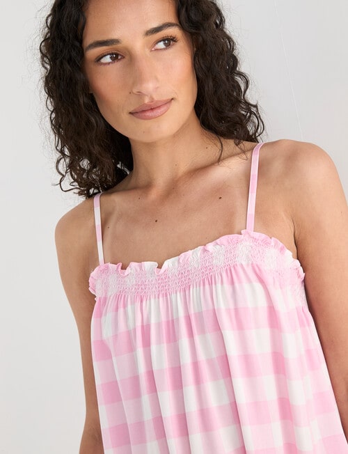 Zest Sleep Gingham PJ Set, Pink product photo View 04 L