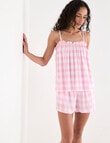 Zest Sleep Gingham PJ Set, Pink product photo View 07 S