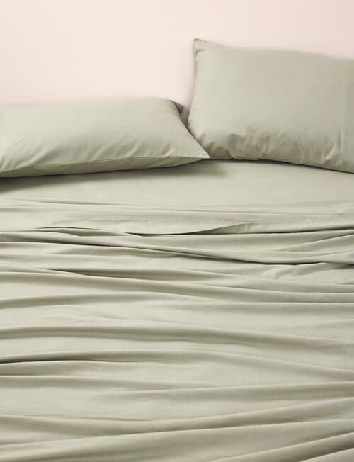 Haven Flannelette Plain Sheet Set Range product photo View 02 L