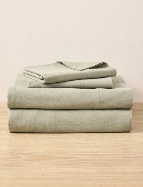 Haven Flannelette Plain Sheet Set Range product photo View 03 L