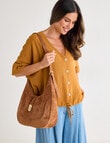 Whistle Accessories Viviana Suede Buckle Detail Shopper Bag, Tan product photo