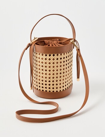 Zest Rattan Crossbody Bag, Natural & Tan product photo
