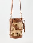 Zest Rattan Crossbody Bag, Natural & Tan product photo View 02 S