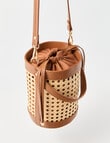 Zest Rattan Crossbody Bag, Natural & Tan product photo View 03 S