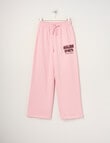 Switch Malibu Wide Leg Trackpant, Baby Pink & Red Velvet product photo