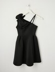 Switch Party Collection Kendall One Shoulder Bow Skater Dress, Black product photo