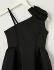 Switch Party Collection Kendall One Shoulder Bow Skater Dress, Black product photo View 02 S