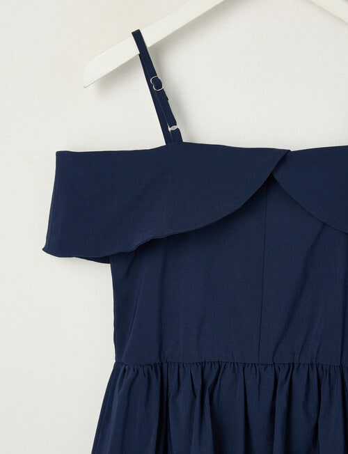 Switch Party Collection Taylor Bow Off Shoulder Dress, Navy product photo View 02 L
