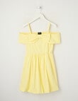 Switch Party Collection Taylor Bow Off Shoulder Dress, Butter product photo