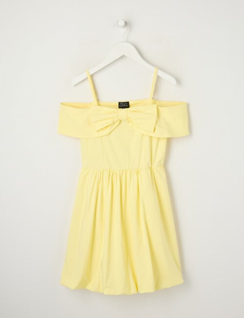 Switch Party Collection Taylor Bow Off Shoulder Dress, Butter product photo