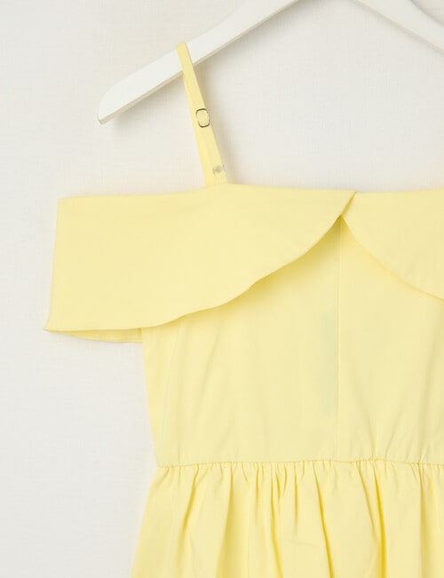 Switch Party Collection Taylor Bow Off Shoulder Dress, Butter product photo View 02 L