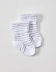 Underworks Velour Sock, 2-Pack, White product photo View 03 S