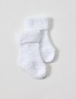 Underworks Velour Sock, 2-Pack, White product photo View 04 S