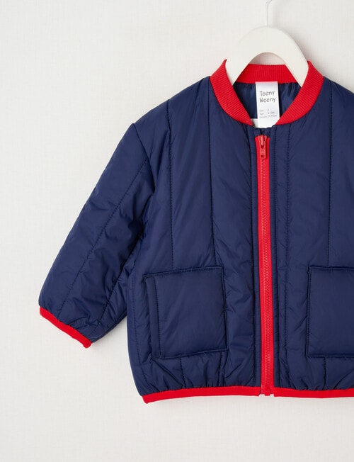 Teeny Weeny Bomber Jacket, Navy product photo View 02 L
