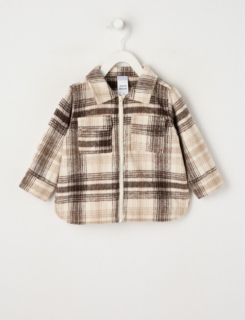Teeny Weeny Check Shacket, Brown product photo