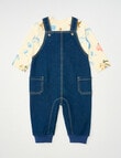 Teeny Weeny Denim Dungaree Set, Denim Blue product photo