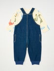 Teeny Weeny Denim Dungaree Set, Denim Blue product photo View 02 S