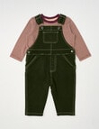 Teeny Weeny Dungaree Set, Forest Green product photo