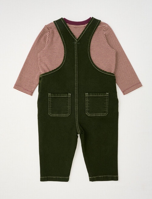 Teeny Weeny Dungaree Set, Forest Green product photo View 02 L