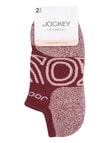 Jockey Woman Perform No Show Socks, 2-Pack, Cherry product photo