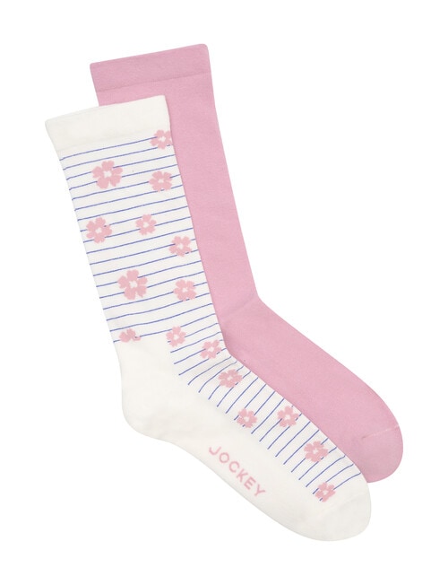 Jockey Woman Fine Circulatn Crew Socks, 2-Pack, Primrose Hill & Cottage Core product photo View 02 L