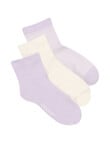 Jockey Woman Comfort Classic Bamboo Anklet Socks, 3-Pack, Iridescent & Crisp product photo View 02 S