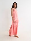Zest Linen Check Tank Top, Coral product photo View 03 S