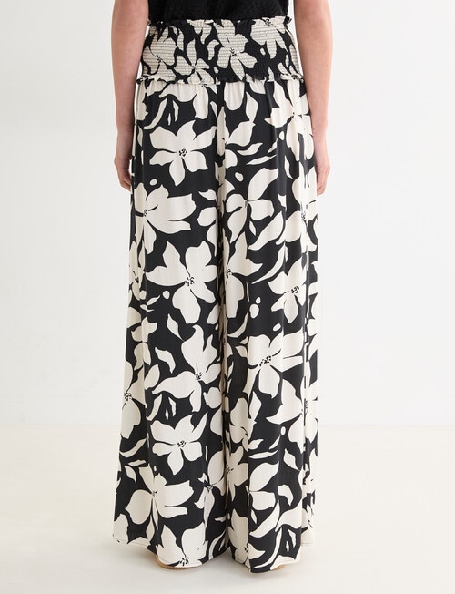 Zest Palazzo Pant, Black & White product photo View 02 L