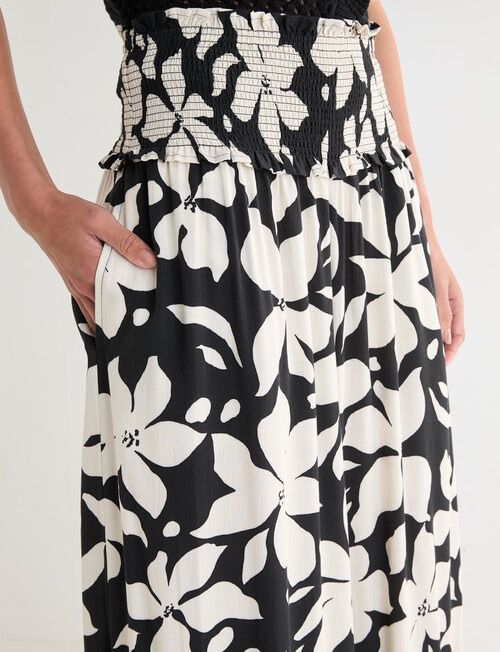 Zest Palazzo Pant, Black & White product photo View 04 L