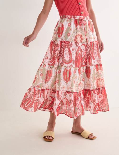 Zest Tiered Skirt, Floral Paradiso product photo