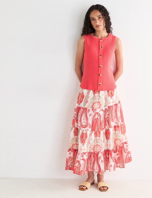 Zest Tiered Skirt, Floral Paradiso product photo View 03 L