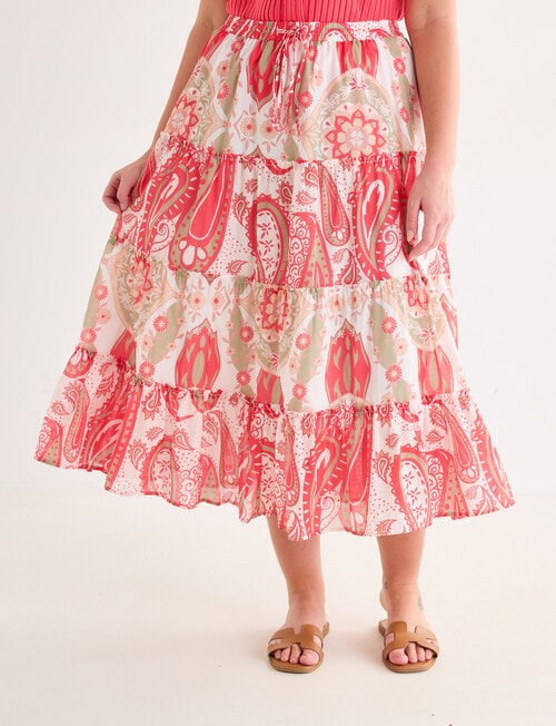 Zest Tiered Skirt, Floral Paradiso product photo View 12 L