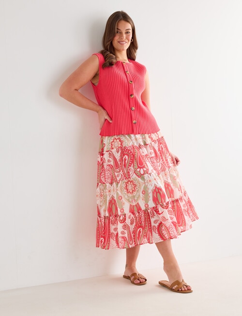 Zest Tiered Skirt, Floral Paradiso product photo View 13 L