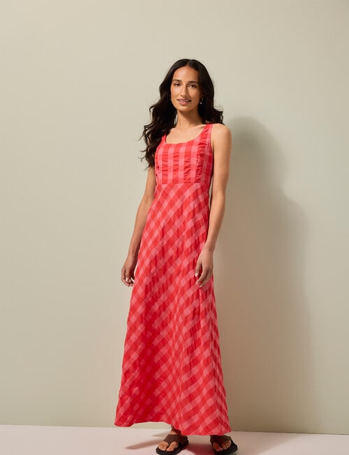 Zest Bias Check Dress, Paradiso Pink product photo