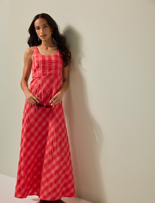 Zest Bias Check Dress, Paradiso Pink product photo View 02 L