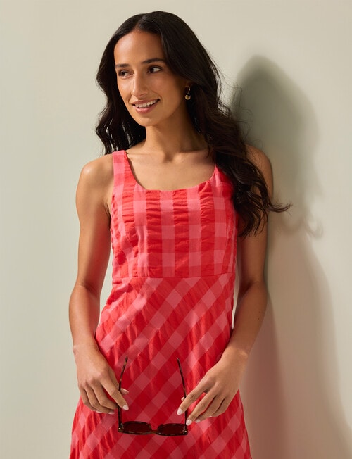 Zest Bias Check Dress, Paradiso Pink product photo View 03 L